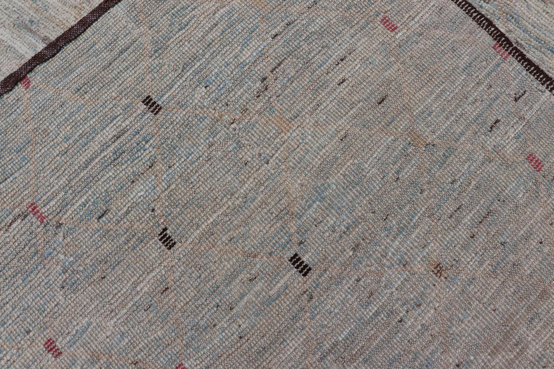 Tapis moderne d'Afghanistan à motifs modernes sur toute sa surface en vente 7
