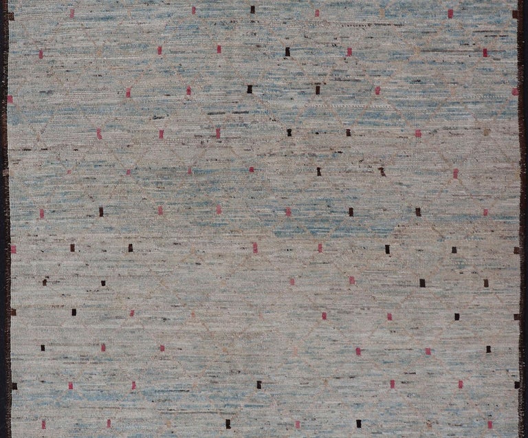 Modern Afghanistan Rug with All-Over Modern Pattern For Sale at 1stDibs