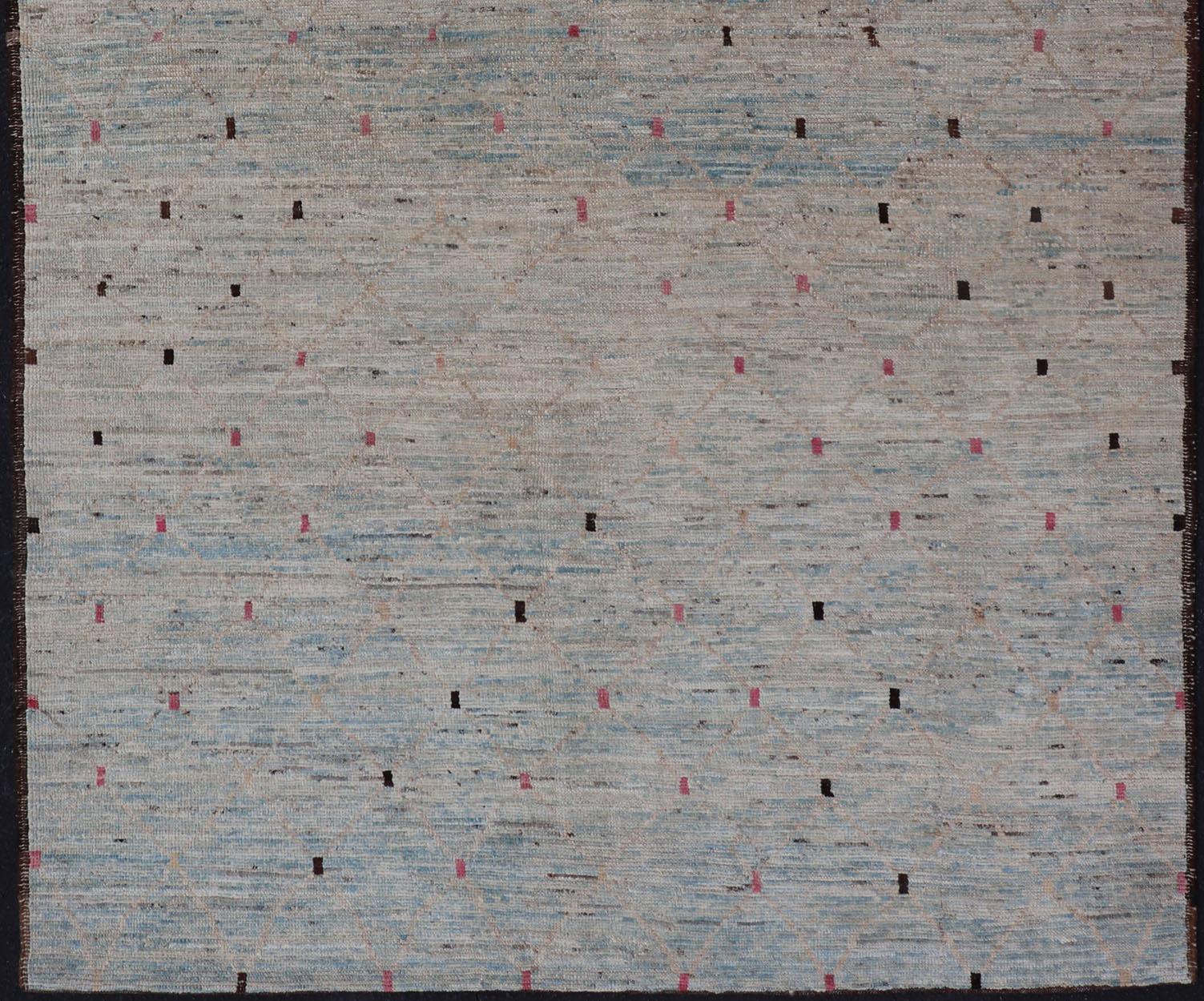 Noué à la main Tapis moderne d'Afghanistan à motifs modernes sur toute sa surface en vente