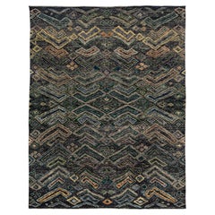 Modern African-Inspired Tulu Rug – Geometric Tribal Zig-Zag Hand-Knotted Wool