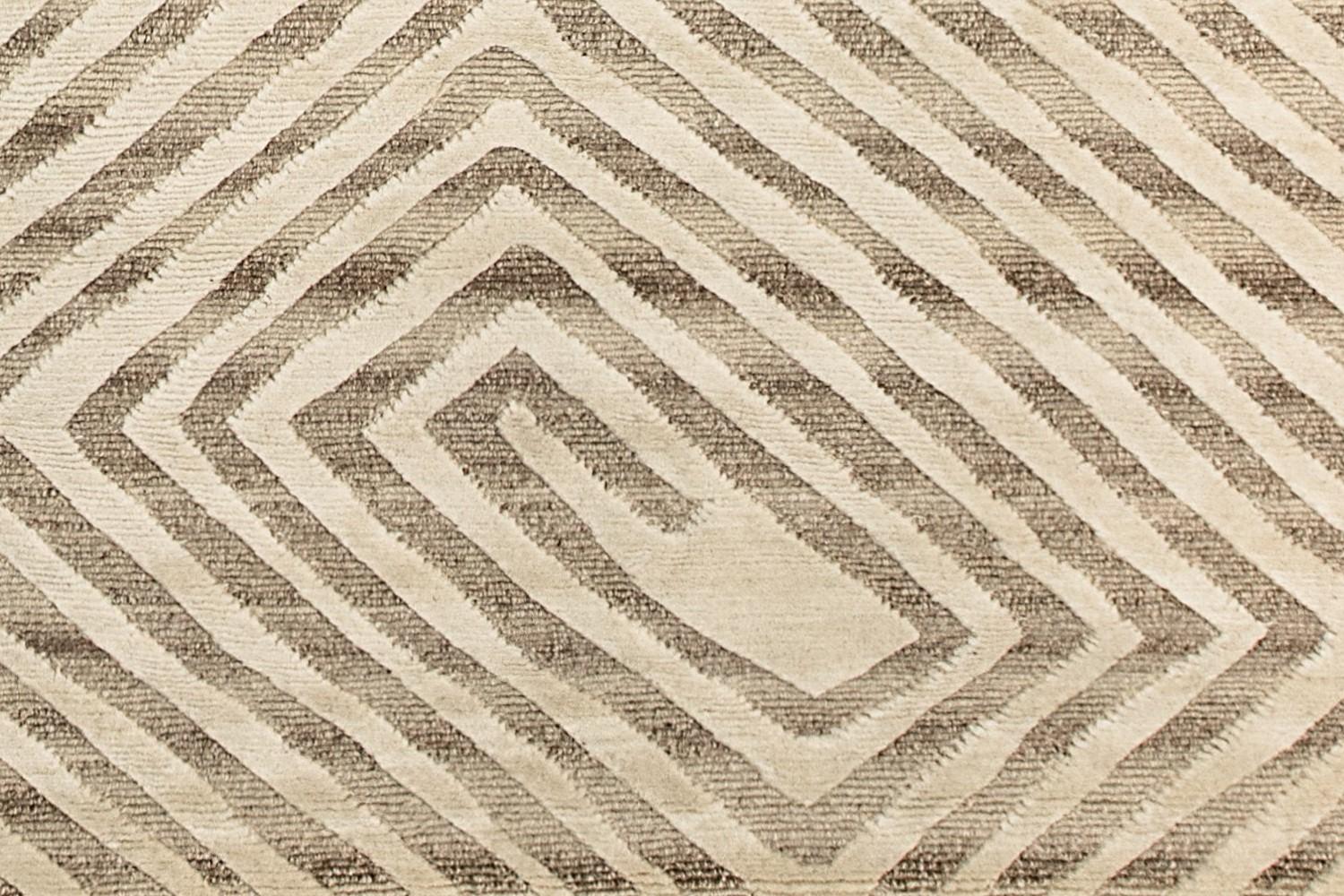 Hand-Knotted Modern African Style Retro Rug For Sale