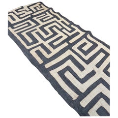 Modern African Woven Textile Art Kuba Cloth Set of Three