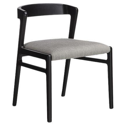 Modern Aida chair in solid wood dark finish For Sale