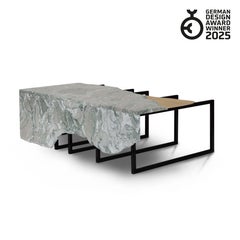 Tavolino da caffè in marmo Aire, metà secolo, moderno, marmo, ottone, fatto a mano Greenapple