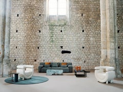 Modern Aire Marble Side Table, Nero Marquina, Handmade in Portugal by Greenapple