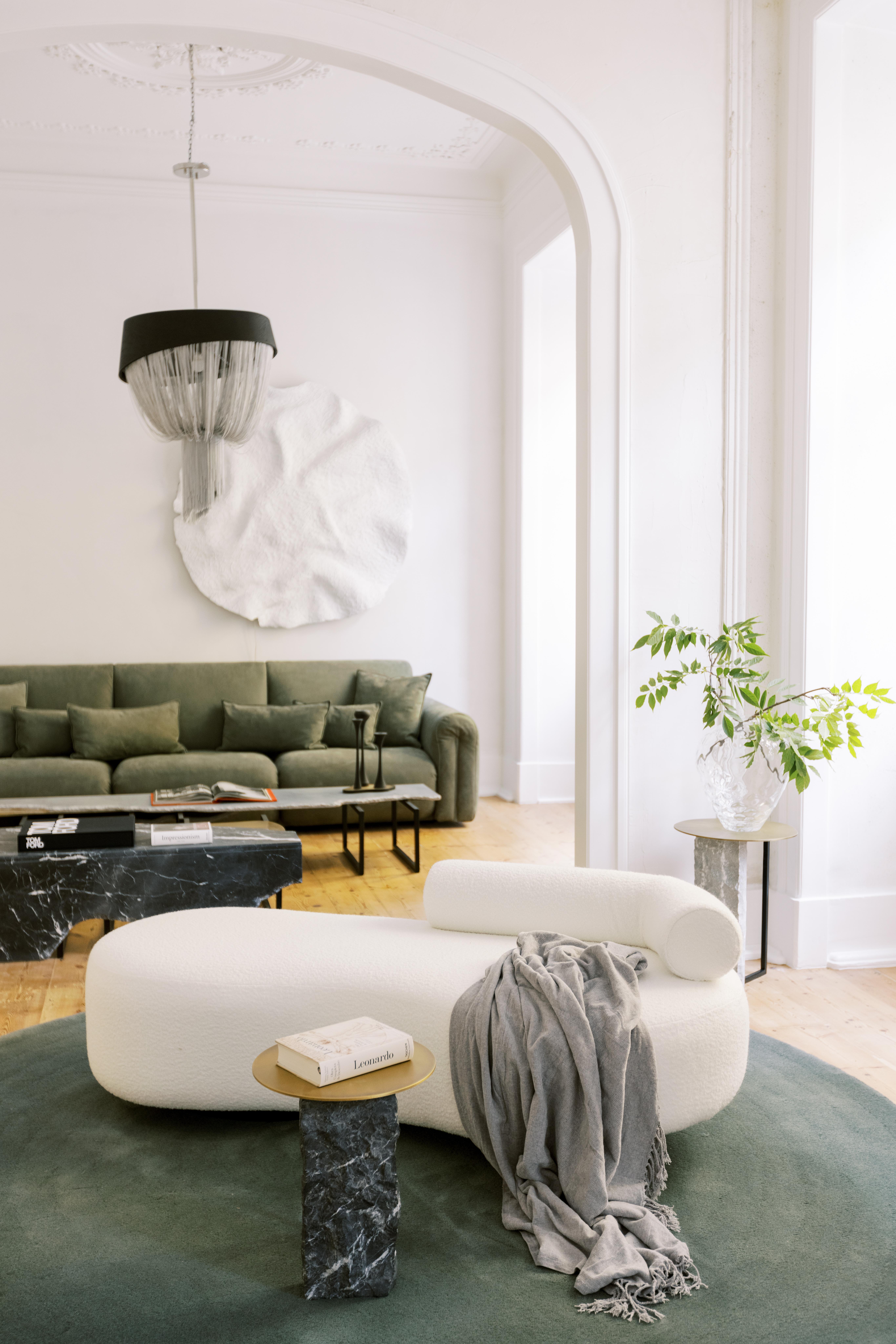 Contemporary Modern Aire Side Table, Nero Marquina Marble, Handmade in Portugal by Greenapple For Sale