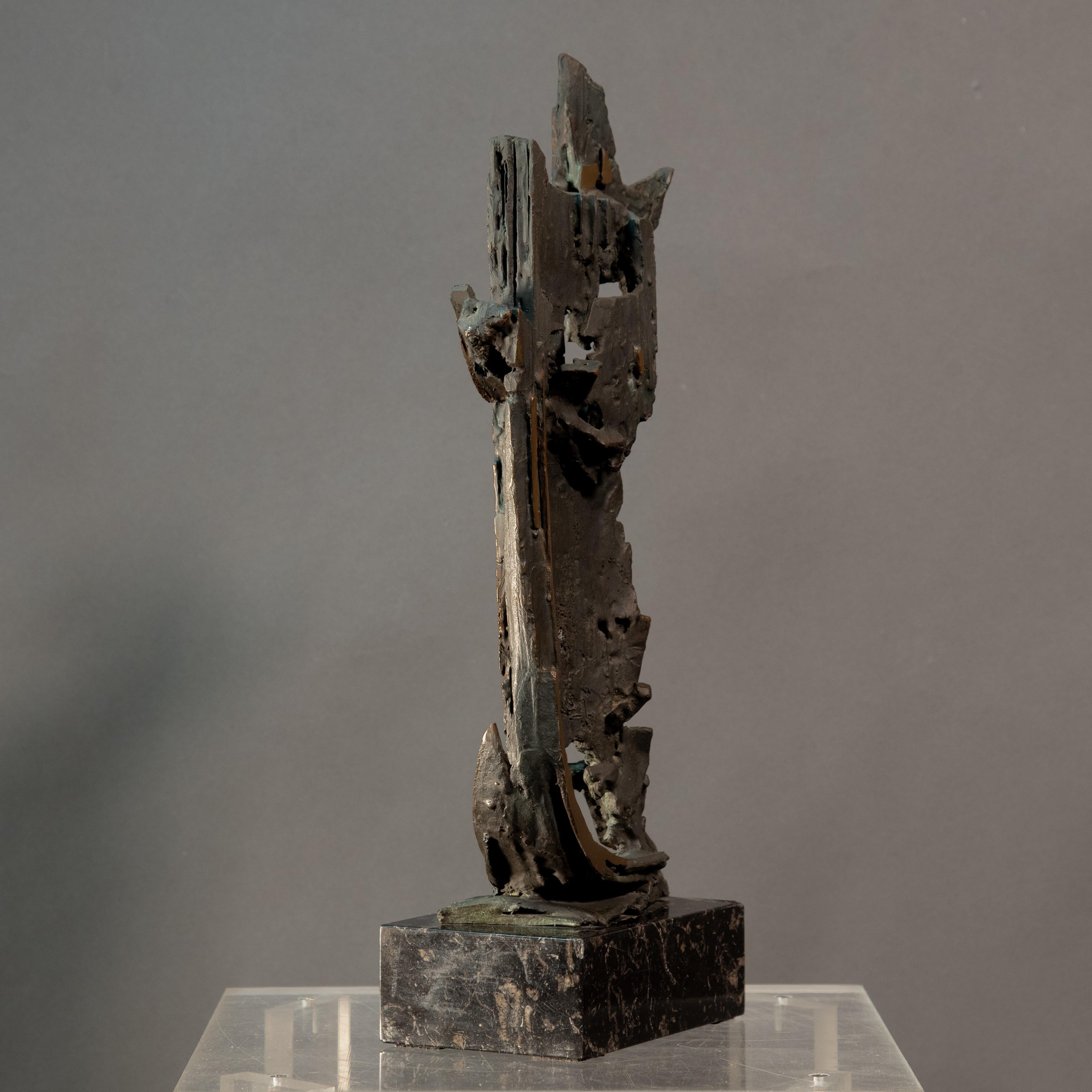 Modern Aldo Caron Signed Abstract Bronze Sculpture 5