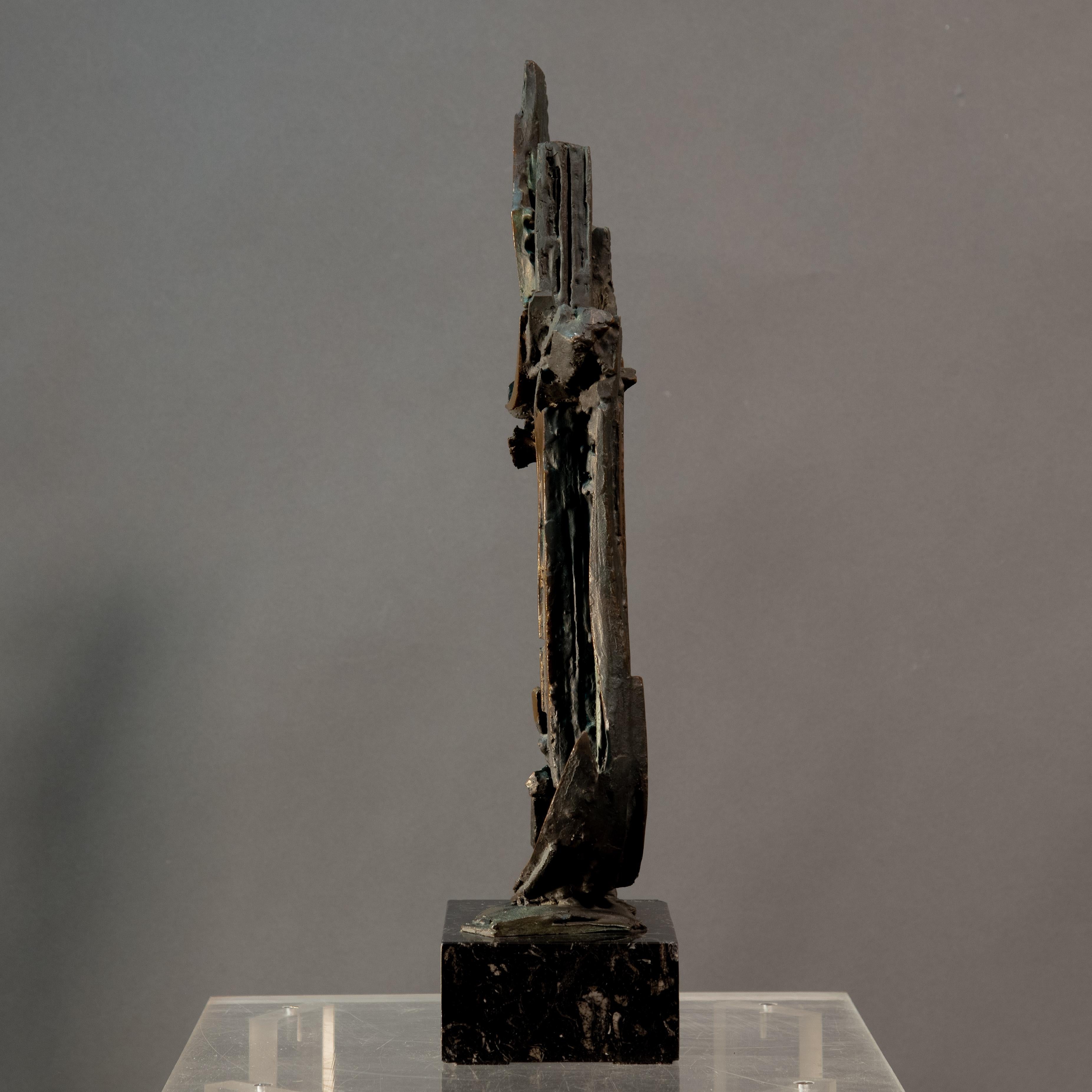Modern Aldo Caron Signed Abstract Bronze Sculpture 6