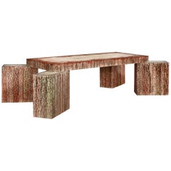 Modern Alessandro Ciffo for Dilmos Dining Table Silicone Wood Effect Outdoor