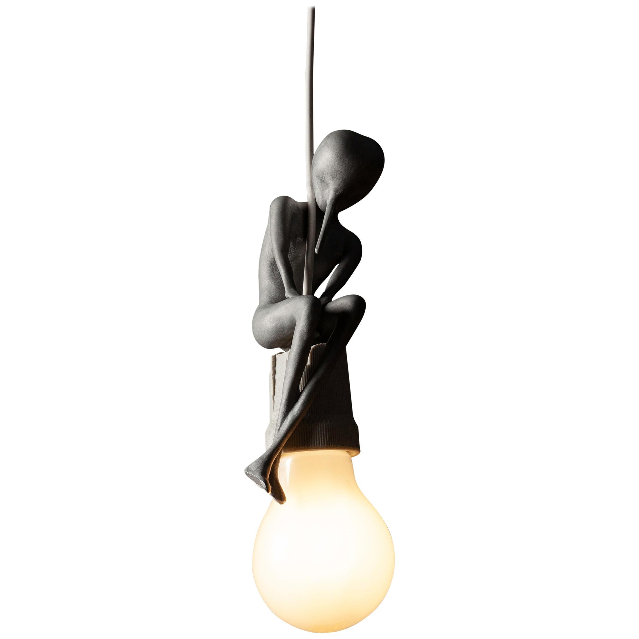Alex Pinna pour Dilmos Pendent Light, sculpture LED en aluminium moulé 
