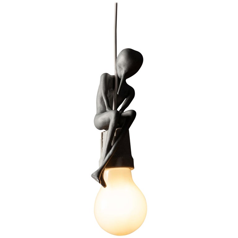 Modern Alex Pinna for Dilmos Pendent Light Aluminium Cast Sculpture LED  For Sale