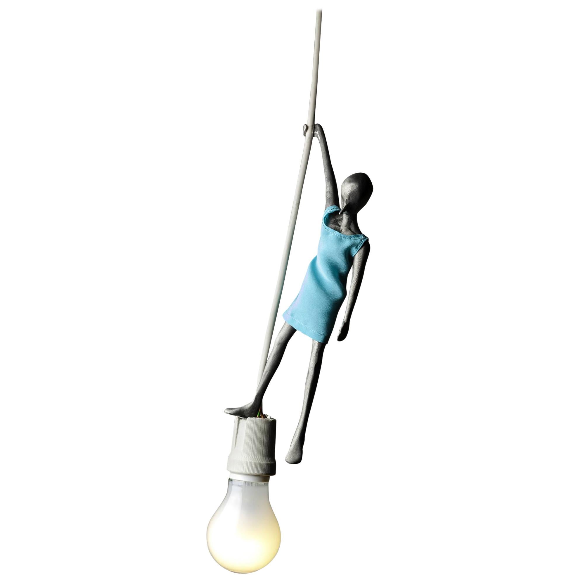 Moderne moderne Alex Pinna für Dilmos Pendent Light Aluminiumguss-Skulptur LED im Angebot