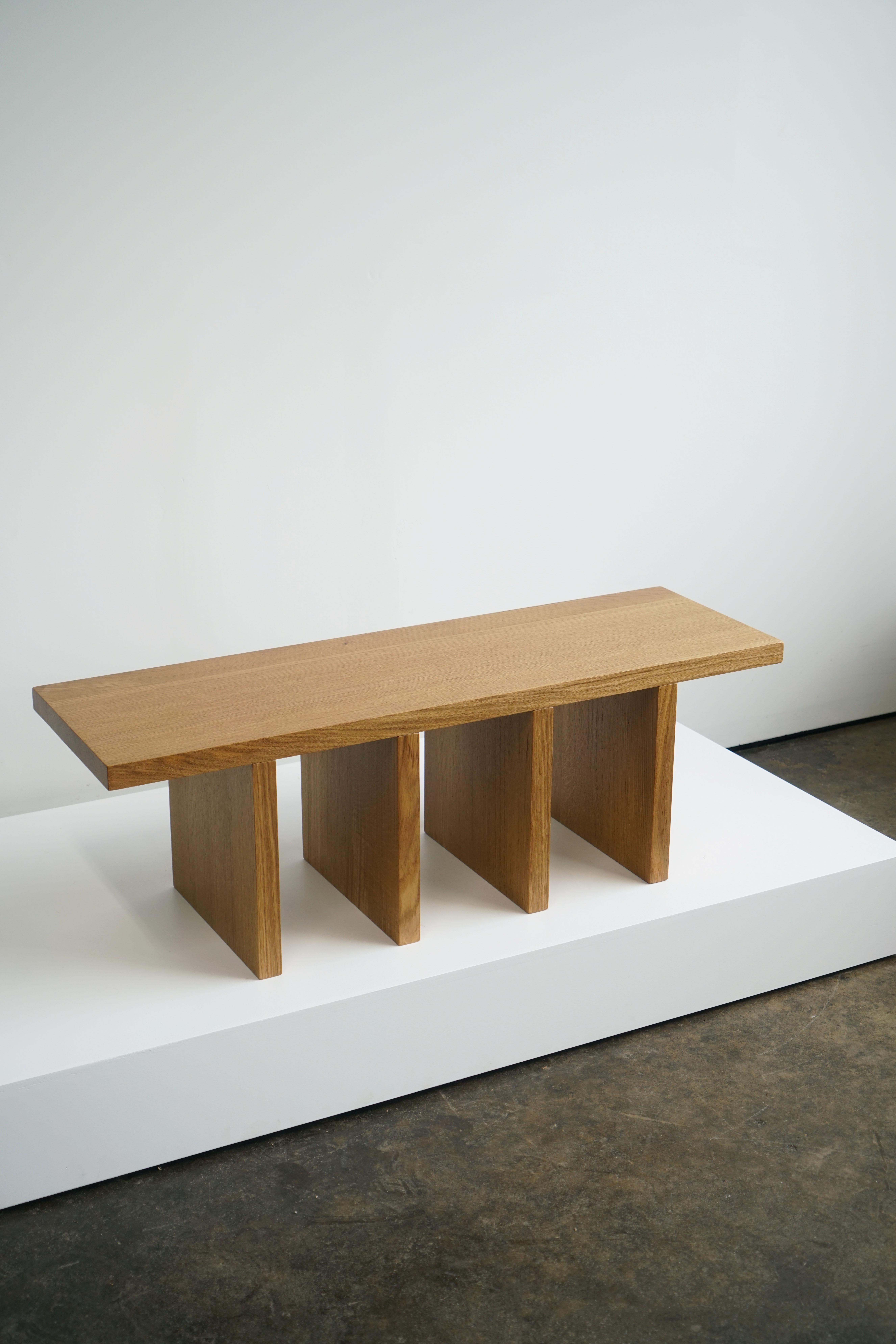 Minimalist Modern Alexander Bench in Oak by Last Workshop, Custom Options For Sale