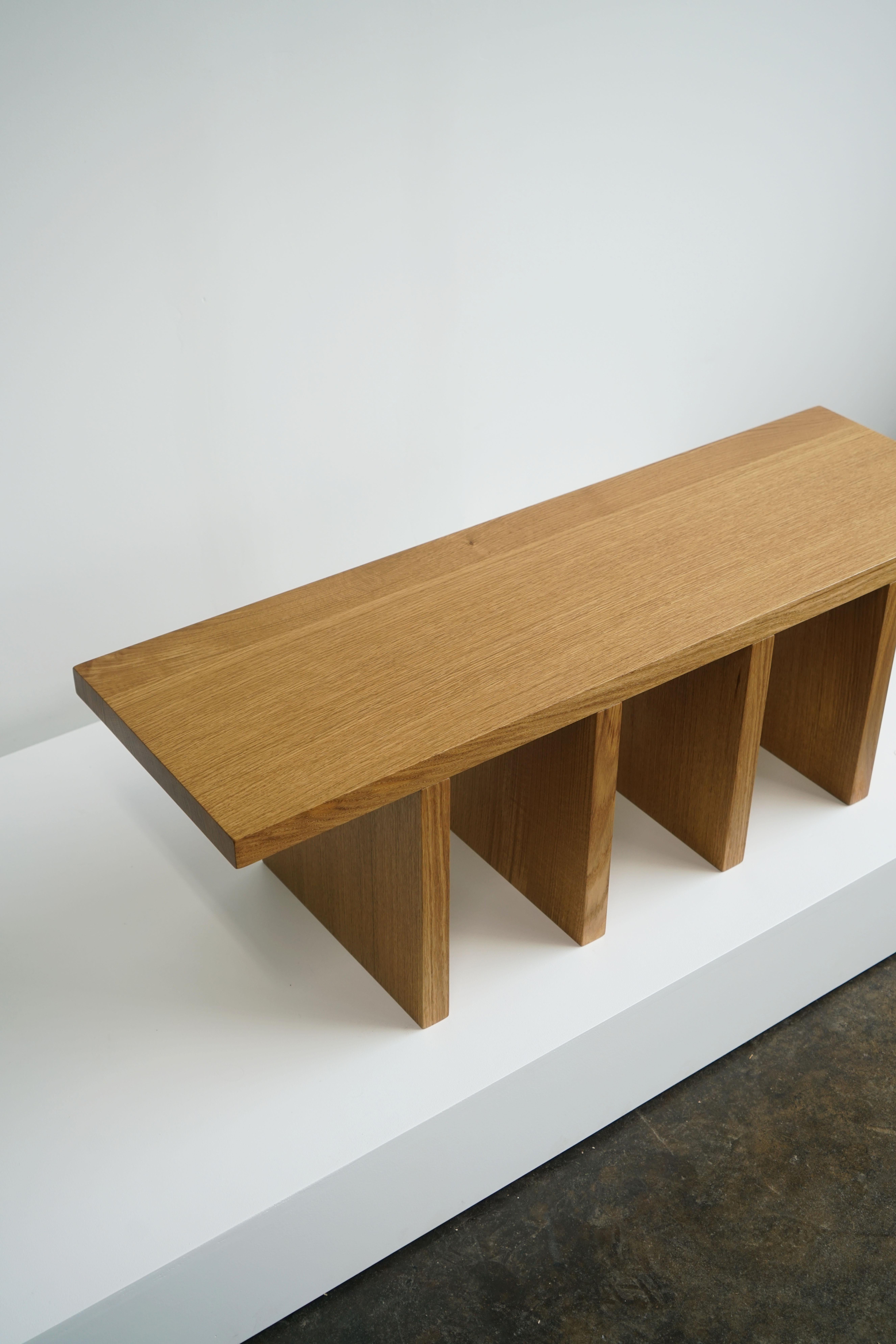 American Modern Alexander Bench in Oak by Last Workshop, Custom Options For Sale