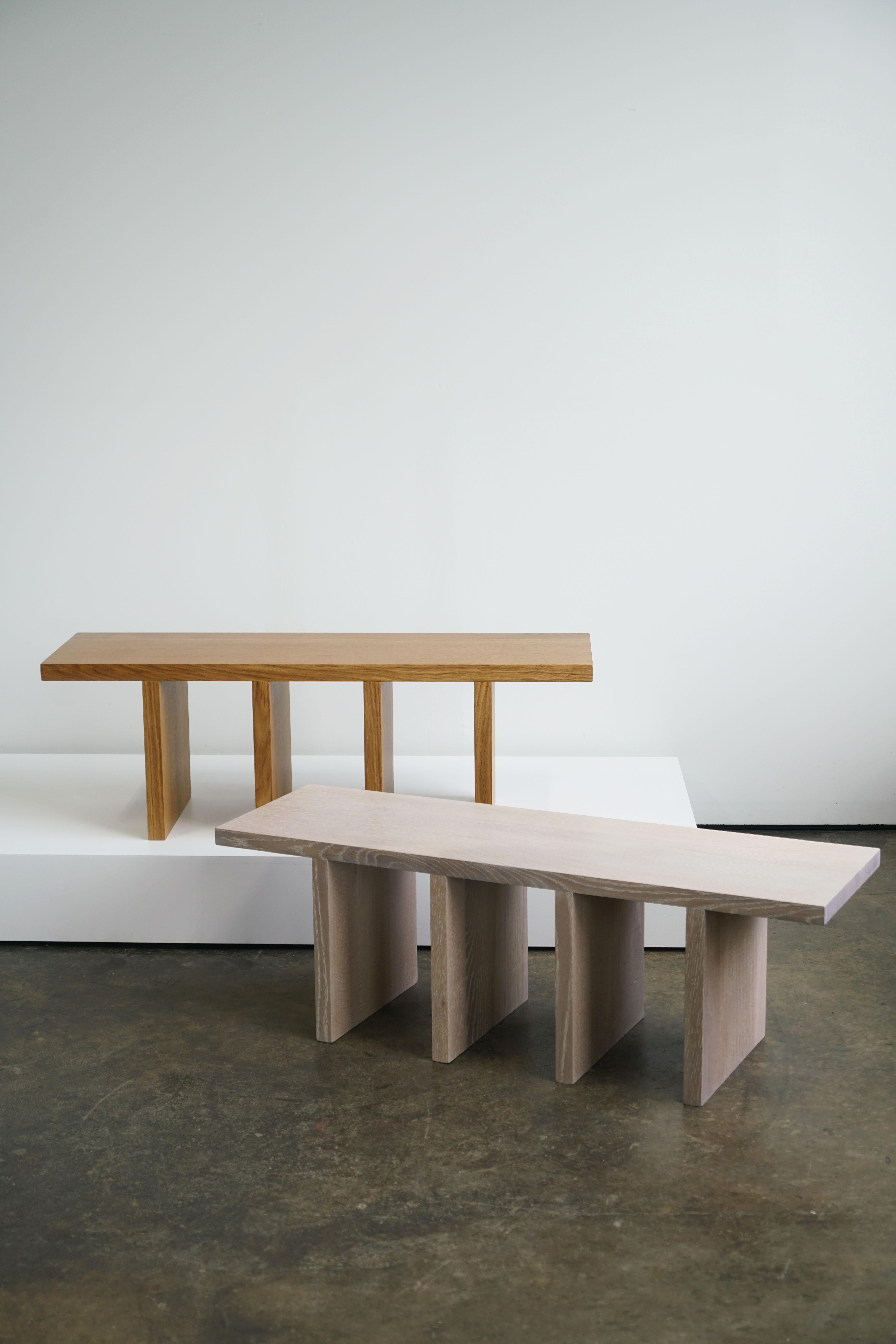 Modern Alexander Bench in Oak by Last Workshop, Custom Options In New Condition For Sale In Chicago, IL