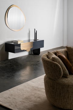 Credenza moderna Alma, ottone, fatta a mano in Portogallo da Greenapple