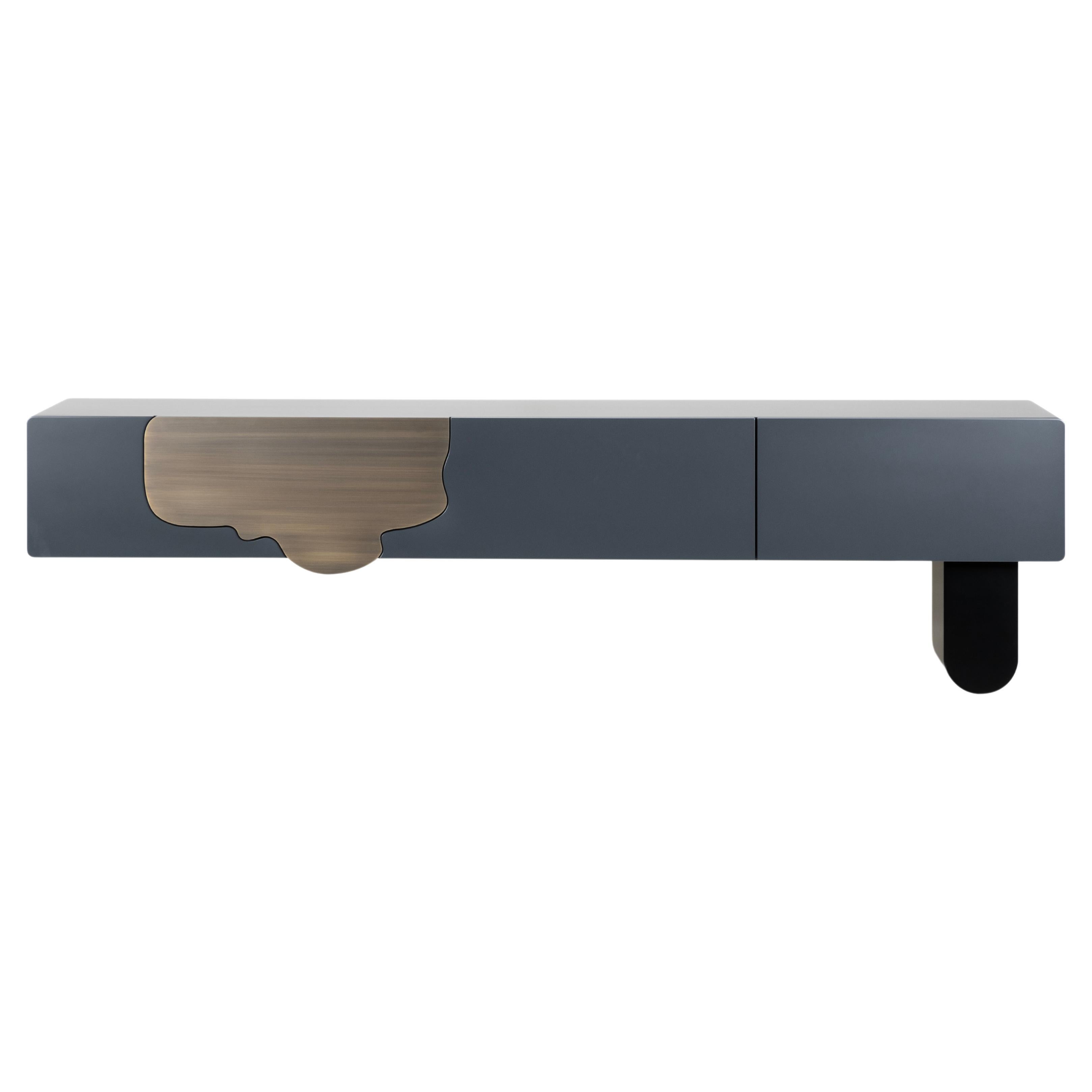 Modern Alma Console Table, Brass, Handmade in Portugal by Greenapple For Sale 3