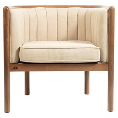 Modern Alton Wood Beige Armchair