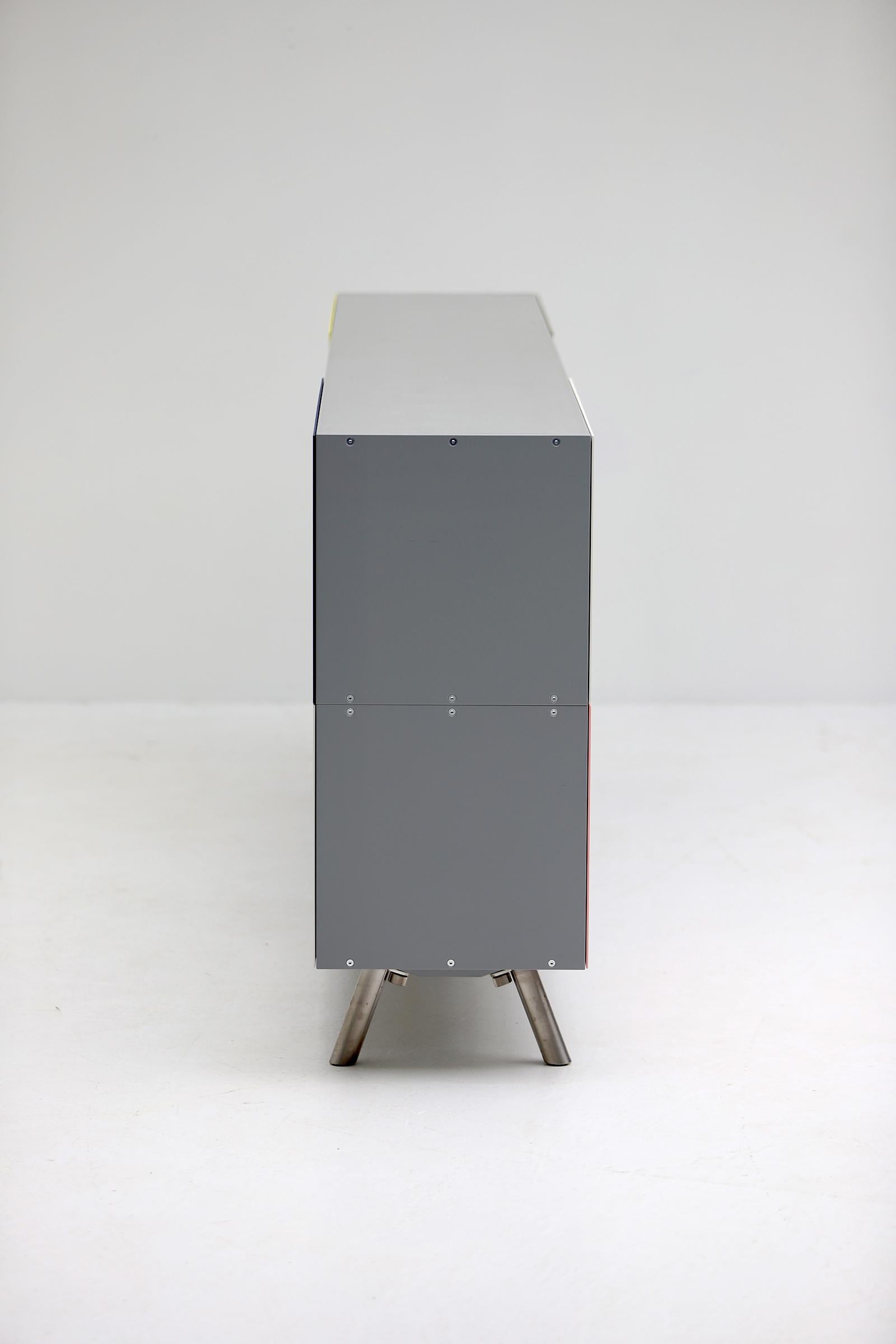 Modern aluminium sideboard by Maarten Van Severen model Hk-2 Kast for Vitra 2005 For Sale 16