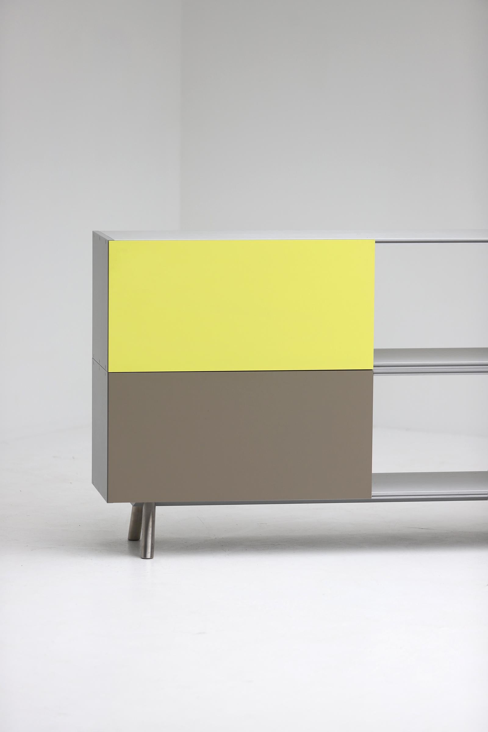 Belgian Modern aluminium sideboard by Maarten Van Severen model Hk-2 Kast for Vitra 2005 For Sale