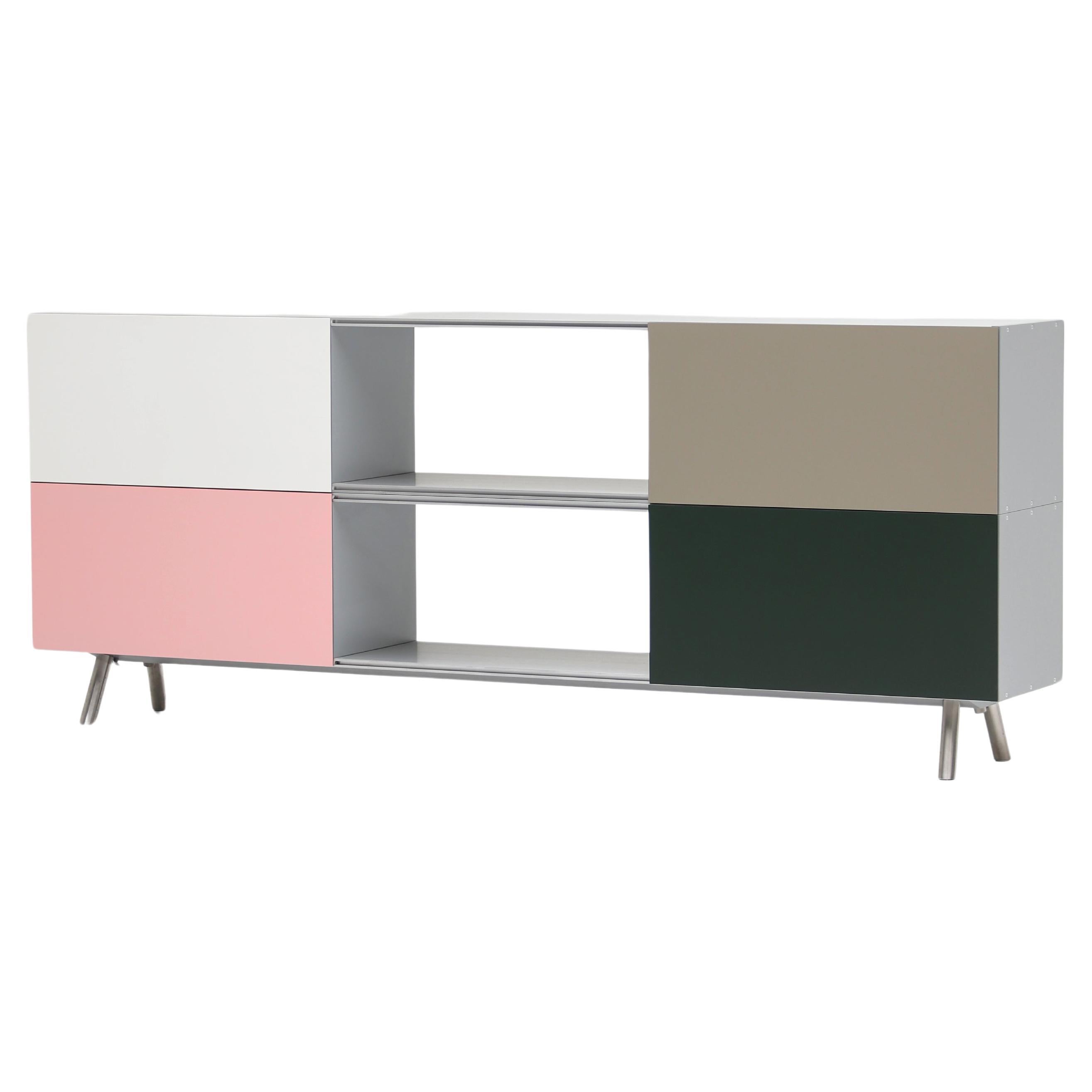 Modern aluminium sideboard by Maarten Van Severen model Hk-2 Kast for Vitra 2005 For Sale