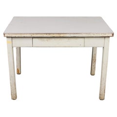 Modern Aluminum Desk with Laminate Top