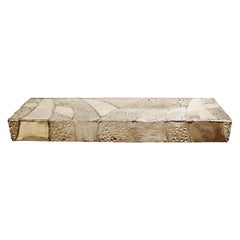 Modern Aluminum Floating Wall Mounted Shelf Console Argente Evans Style