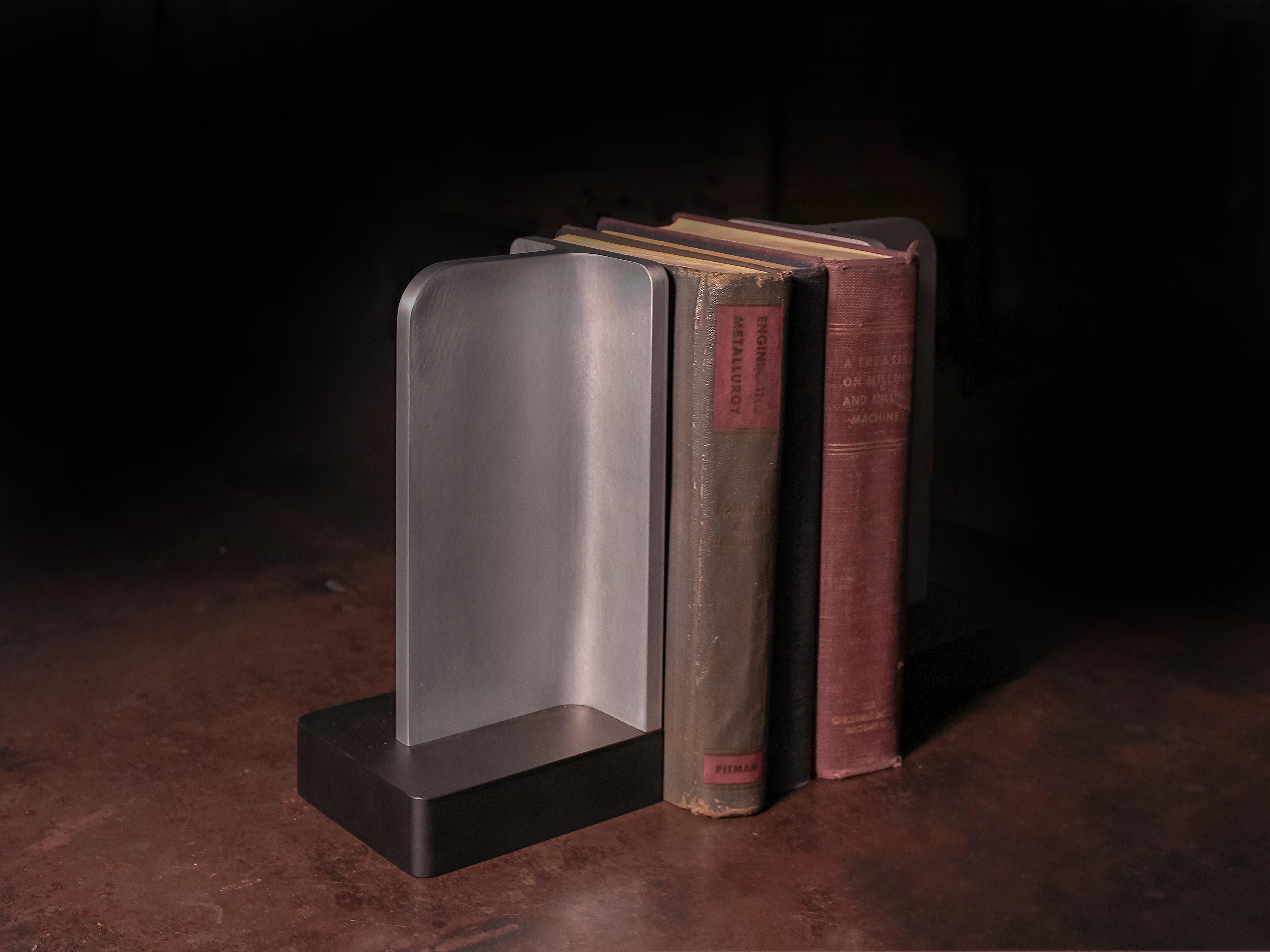 Modern Aluminum Sculptural Bookends For Sale 2