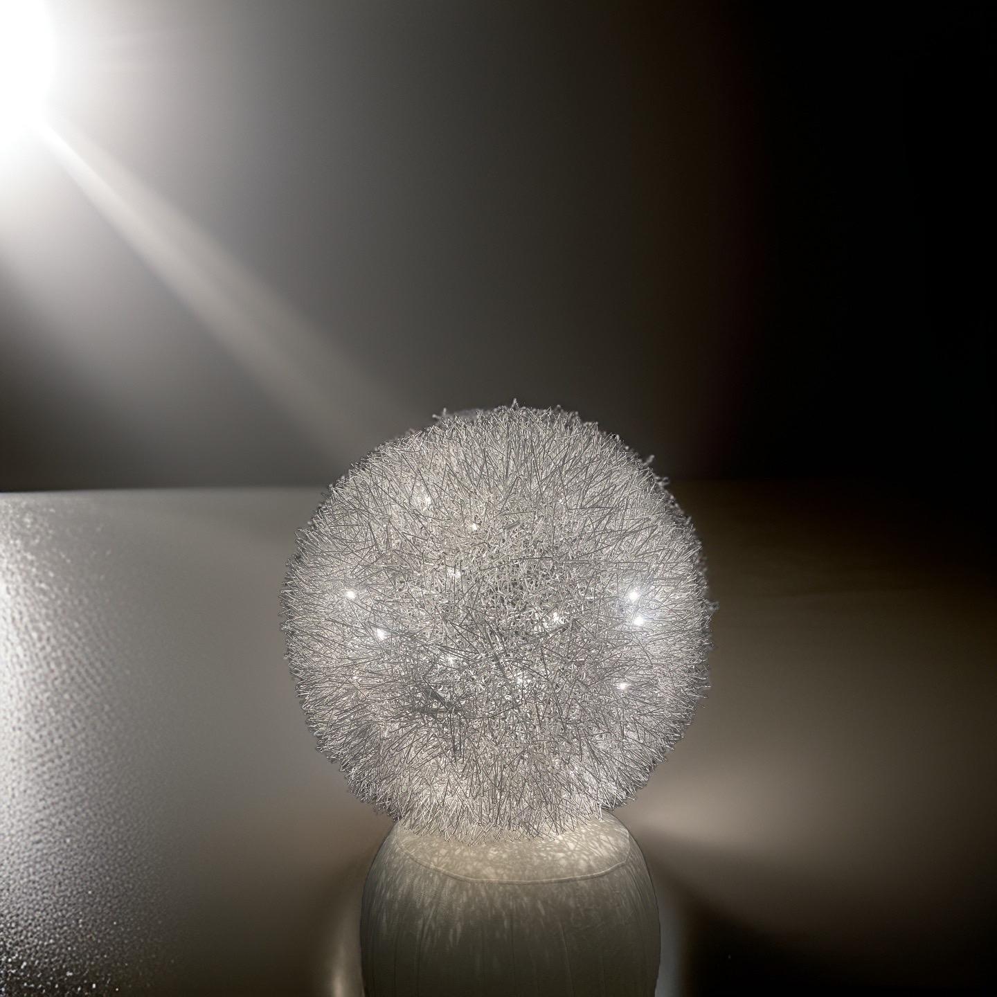 Modern Aluminum Wire Sphere Sculpture Chandelier Lighting For Sale 4