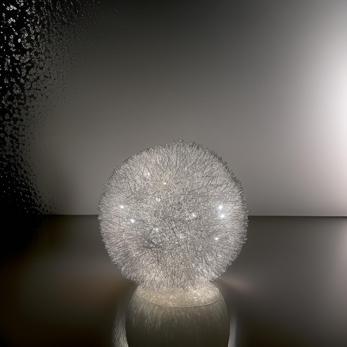 Modern Aluminum Wire Sphere Sculpture Chandelier Lighting  For Sale 6