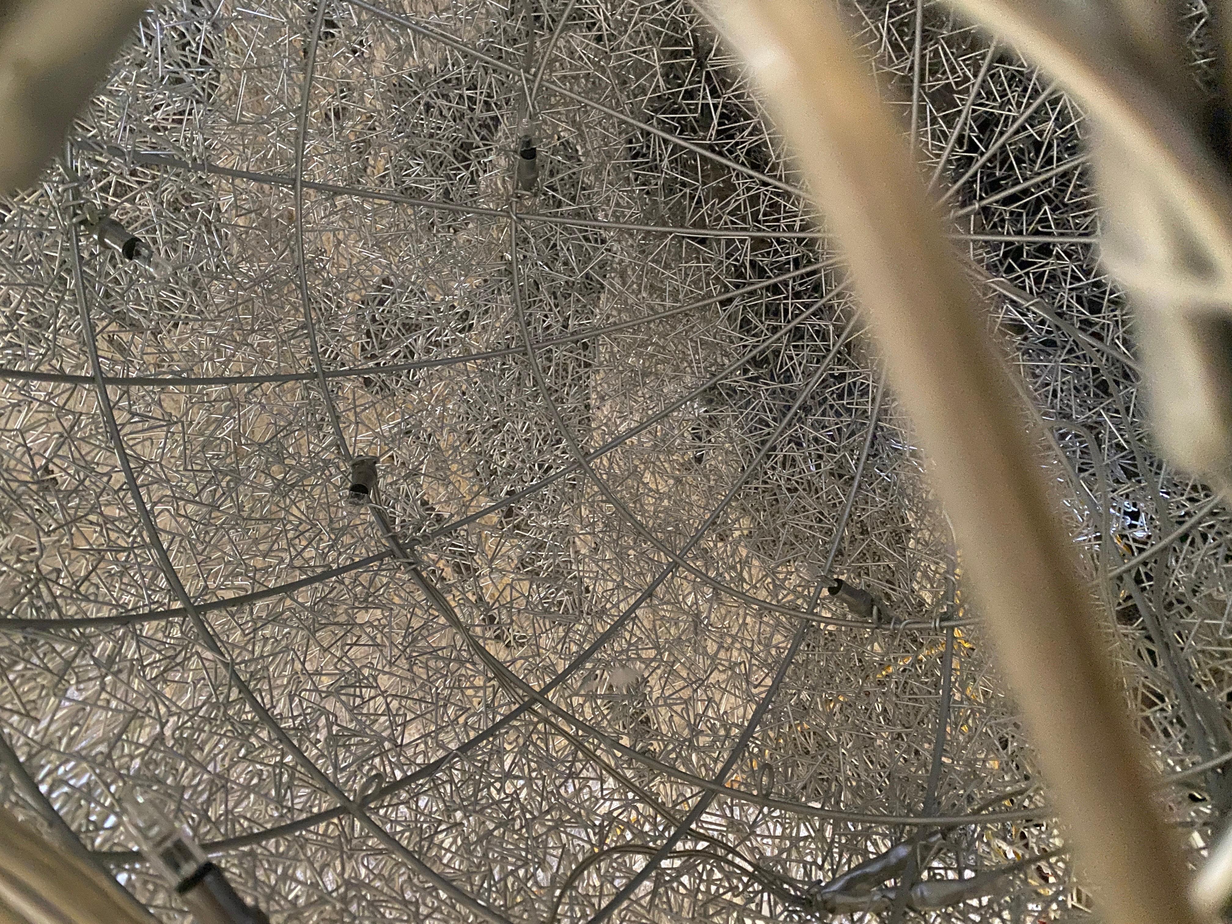 Modern Aluminum Wire Sphere Sculpture Chandelier Lighting For Sale 11