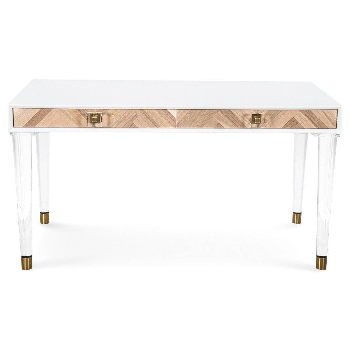 desk with brass legs