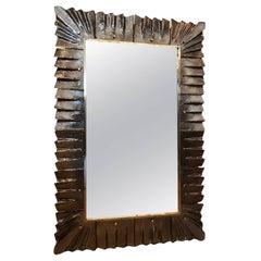 Modern Amber Murano Glass Mirror Modern Amber Murano Glass Mirror