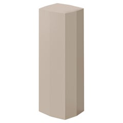 Modern Ame II Geometric Pedestal in Ivory Lacquered MDF by Zoe Wolker