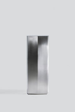 Modern Ame II Sculptural Geometric Pedestal in Stainless Steel by Zoe Wolker