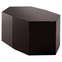 Table basse moderne Ame III en MDF laqué chocolat foncé par Zoe Wolker