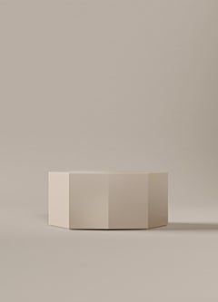 Tavolino moderno Ame III in MDF laccato bianco di Zoe Wolker