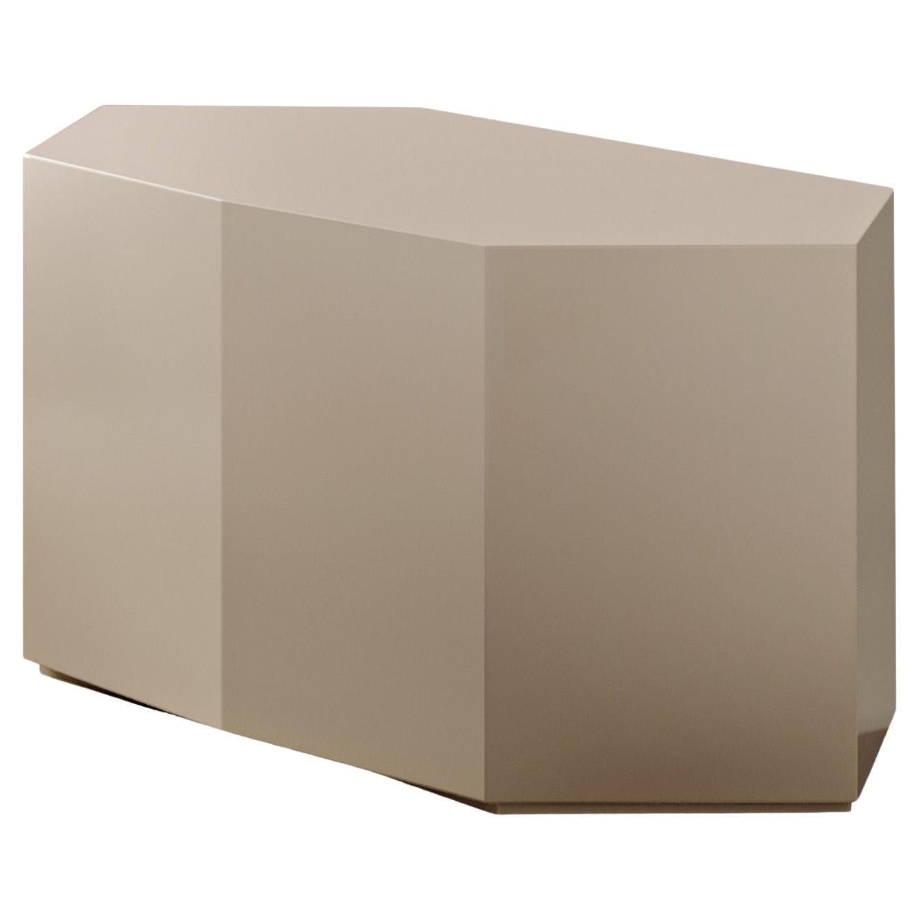 Modern Ame III Coffee Table / Stool in Ivory Lacquered MDF by Zoe Wolker im Angebot