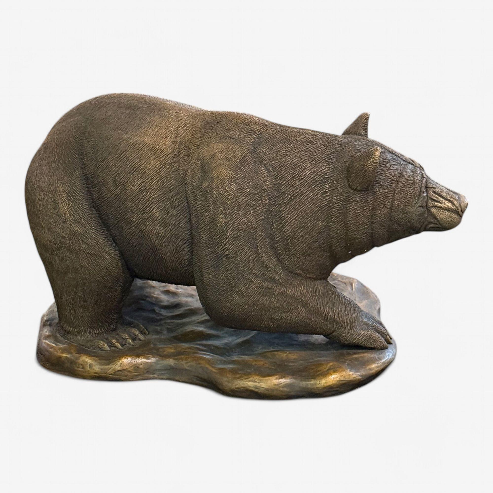 Escultura Oso Americano Moderno, Bronce Fundido en Caliente, Americano, S. XXI Siglo XXI y contemporáneo en venta