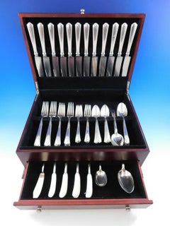 Modern American by Lunt Juego de Cubiertos de Plata de Ley para Cena de 12 Servicios 88 Piezas