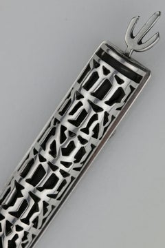 Modern American Silver Mezuzah by Ludwig Yehuda Wolpert