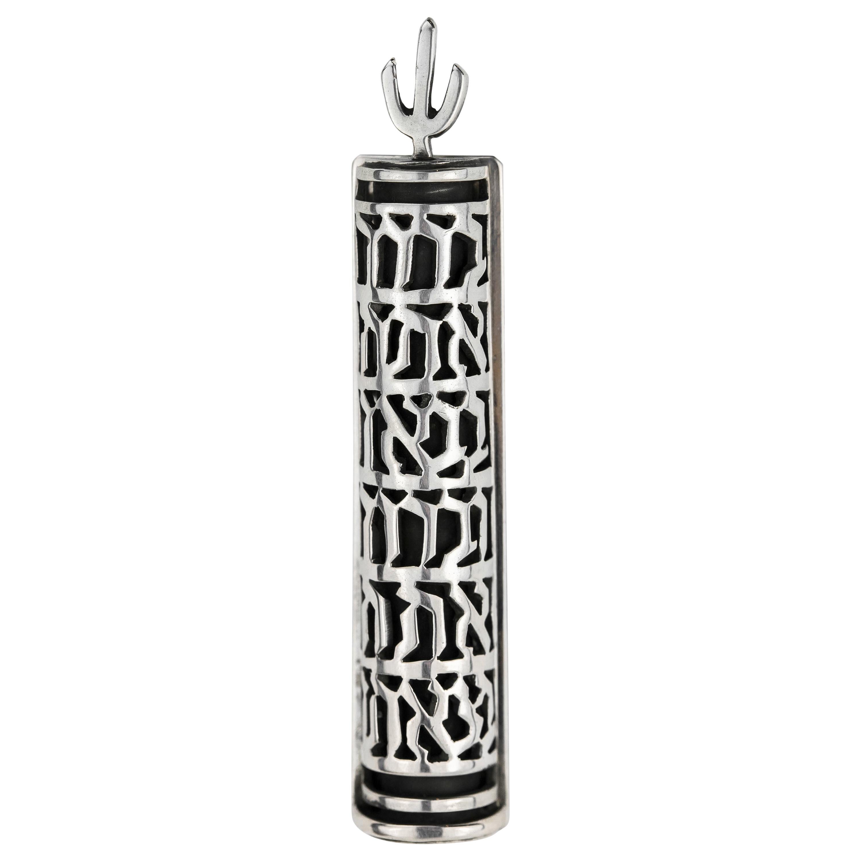 Modern American Silver Mezuzah by Ludwig Yehuda Wolpert