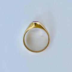 Modern Amethyst and 9 Carat Gold Band