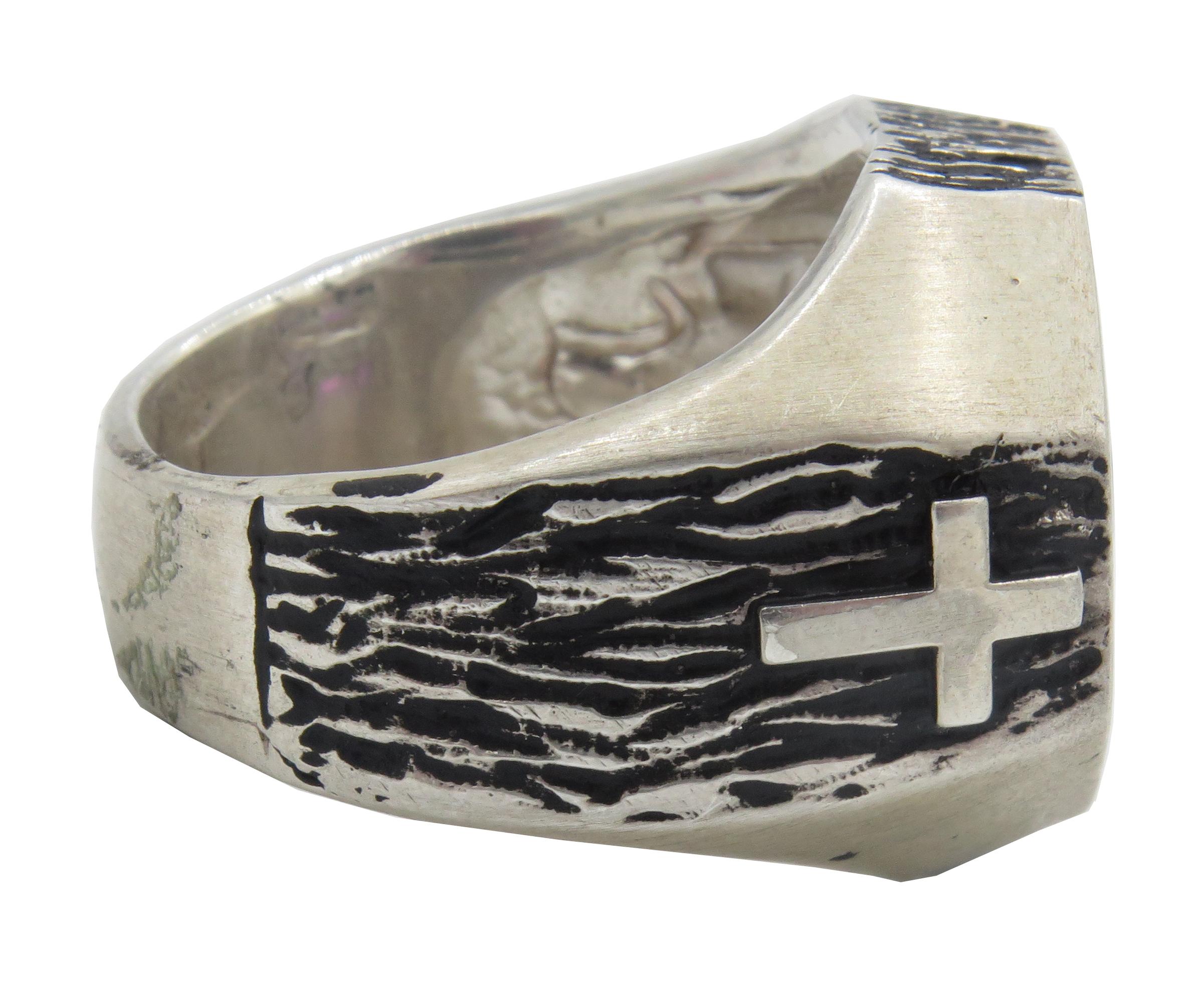 Modern Amethyst Bishop Ring 1