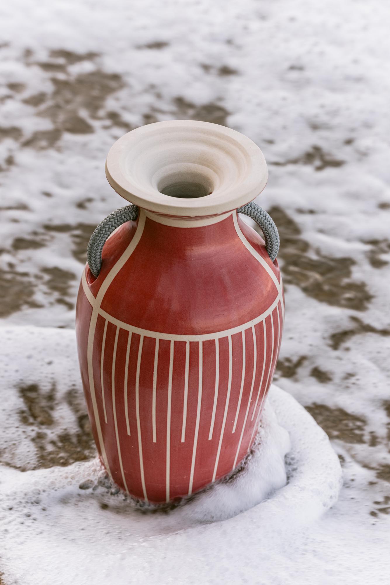 Metal Modern amphora inspired by ancient culture made to order diff. Colour & patterns For Sale