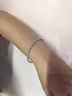 Modern and Chick Diamond Fine Jewellery White Gold Bangle Bracelet