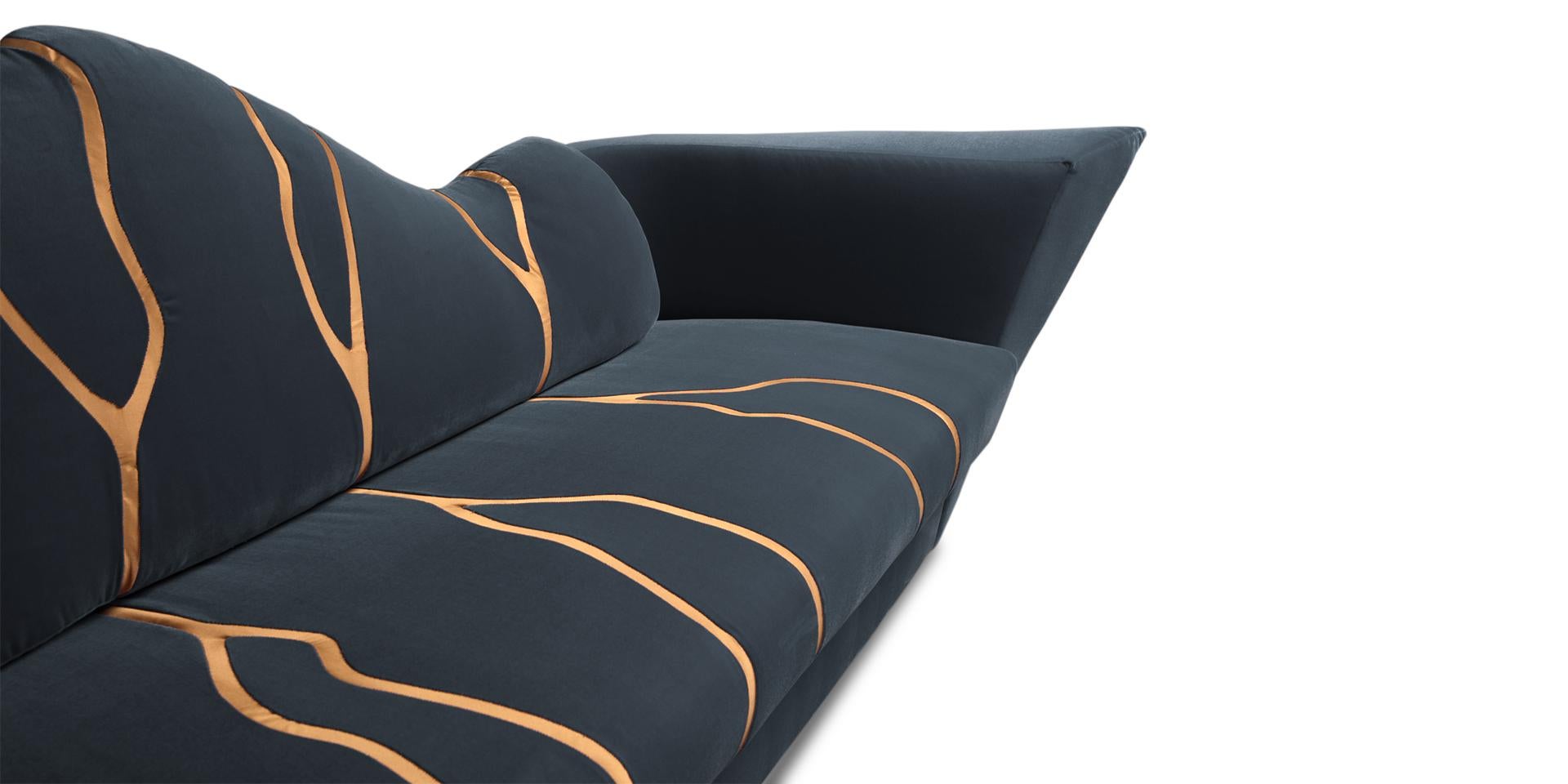 Modernes und bequemes farbiges Sofa:: japanische Inspiration (Portugiesisch) im Angebot