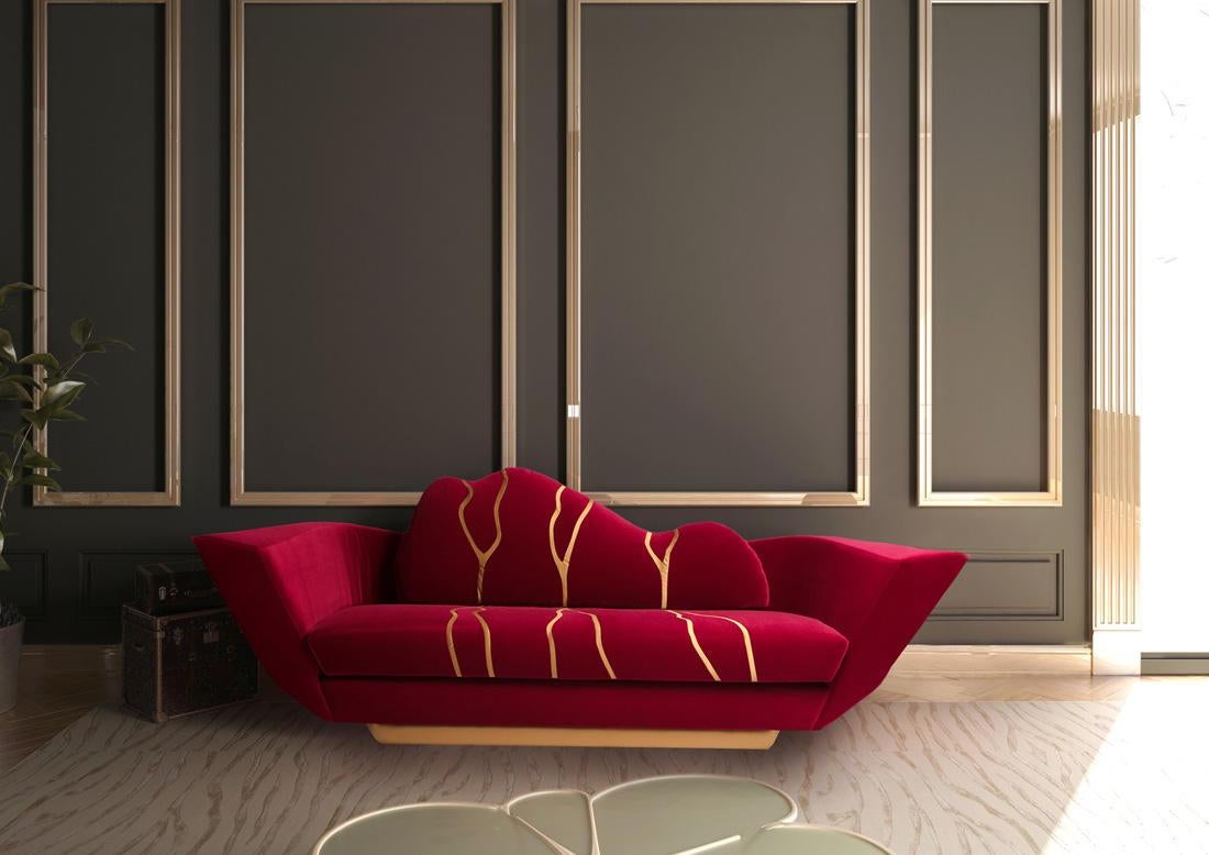Modernes und bequemes farbiges Sofa:: japanische Inspiration (21. Jahrhundert und zeitgenössisch) im Angebot