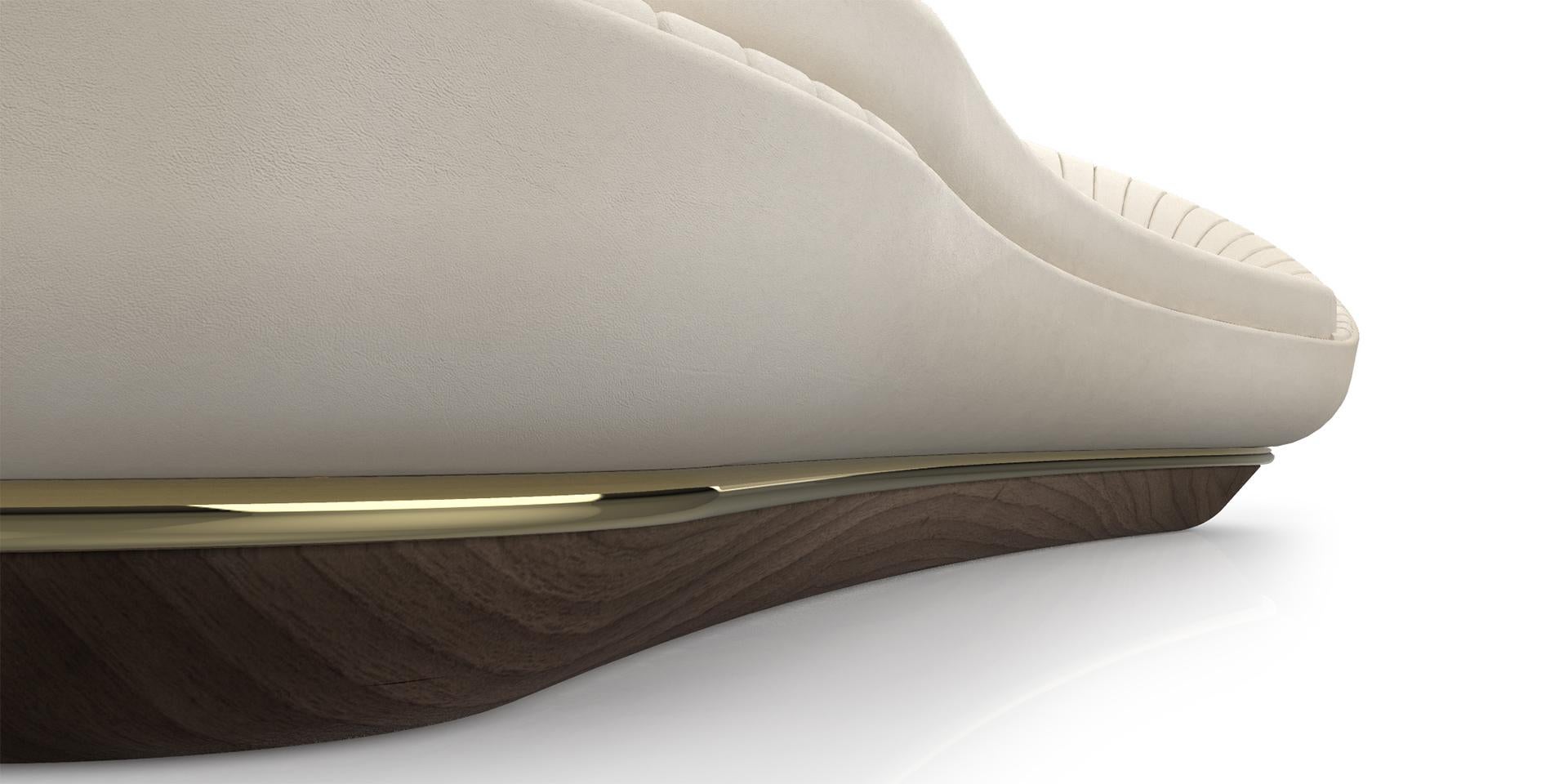 Modernes und bequemes Sofa:: schwungvolle Silhouette (Organische Moderne) im Angebot