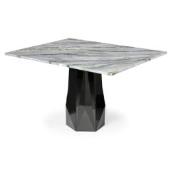 Modern, Luxury, Futuristic Quartz Dining Table No.1, Stainless Steel and Marble